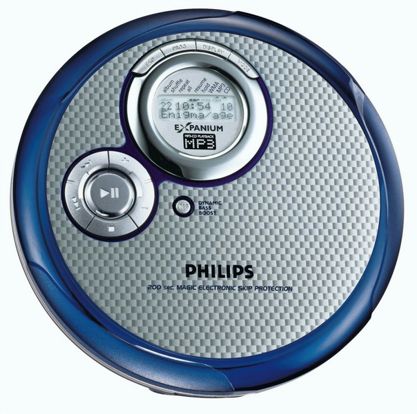 Philips EXP3361/00C Personal CD player Blue,Silver