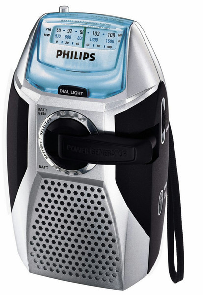 Philips AE1000 Портативный Аналоговый Черный, Cеребряный радиоприемник