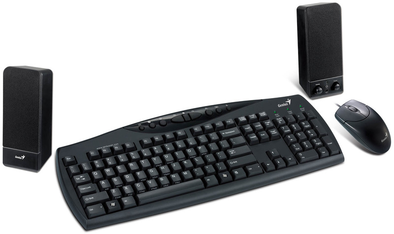 Genius KMS 110 PS/2 US PS/2 QWERTY Black keyboard