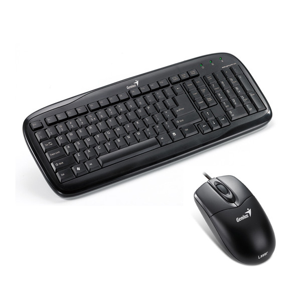 Genius SlimStar C110 PS/2 QWERTY Черный клавиатура