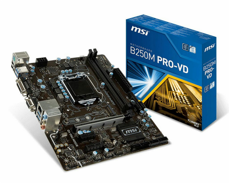 MSI B250M PRO-VD Intel B250 LGA 1151 (Socket H4) Микро ATX материнская плата