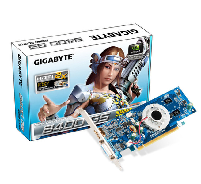 Gigabyte GV-N84S512I GeForce 8400 GS GDDR2 Grafikkarte