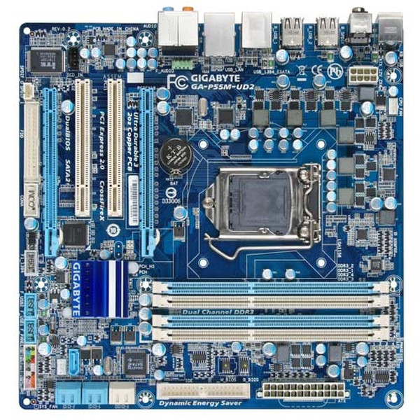 Gigabyte GA-P55M-UD2 Intel P55 Socket H (LGA 1156) Микро ATX материнская плата