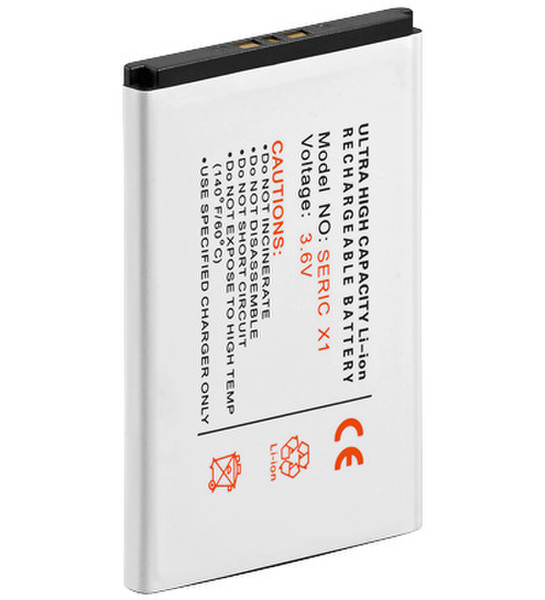 Wentronic MP f/ ERI Xperia X1 (BST-41) 1200mAh Li-Ion Lithium-Ion (Li-Ion) 1200mAh 3.6V rechargeable battery