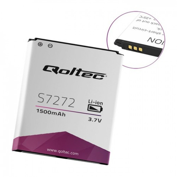 Qoltec 52047 Lithium-Ion (Li-Ion) 1500mAh 3.7V Wiederaufladbare Batterie