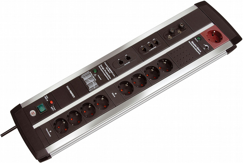 Brennenstuhl Premium-Protect-Line Automatic extension socket 8AC outlet(s) 3m Black surge protector