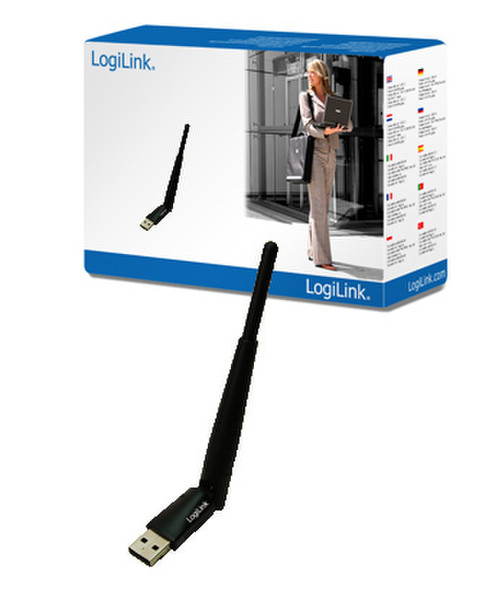 LogiLink WLAN USB 2.0 Mini Adapter 480Мбит/с сетевая карта