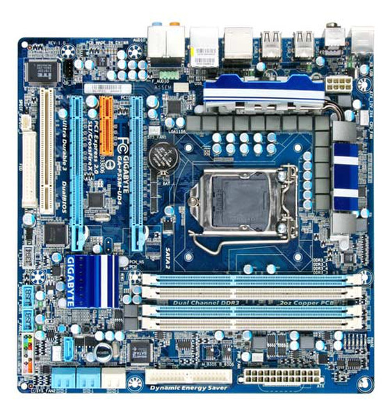 Gigabyte GA-P55M-UD4 Intel P55 Socket H (LGA 1156) Микро ATX материнская плата
