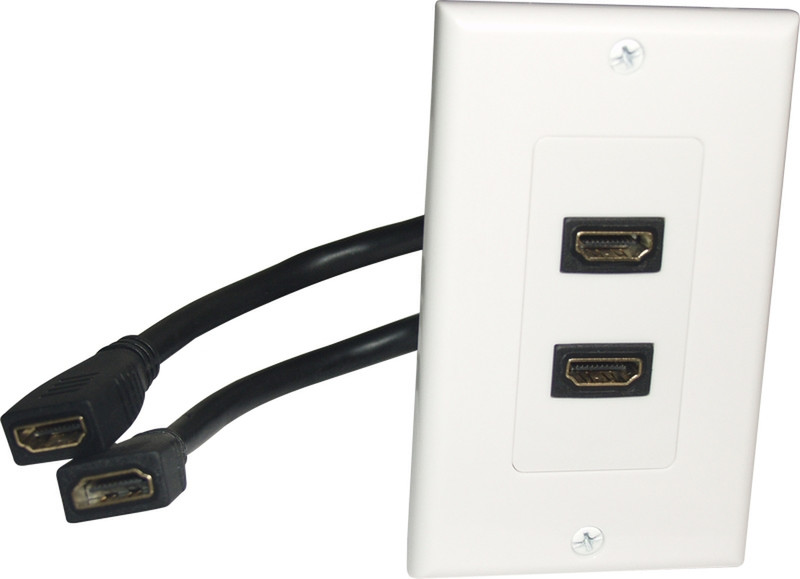 Comprehensive WP-HM2PT 2 x HDMI Black,White socket-outlet
