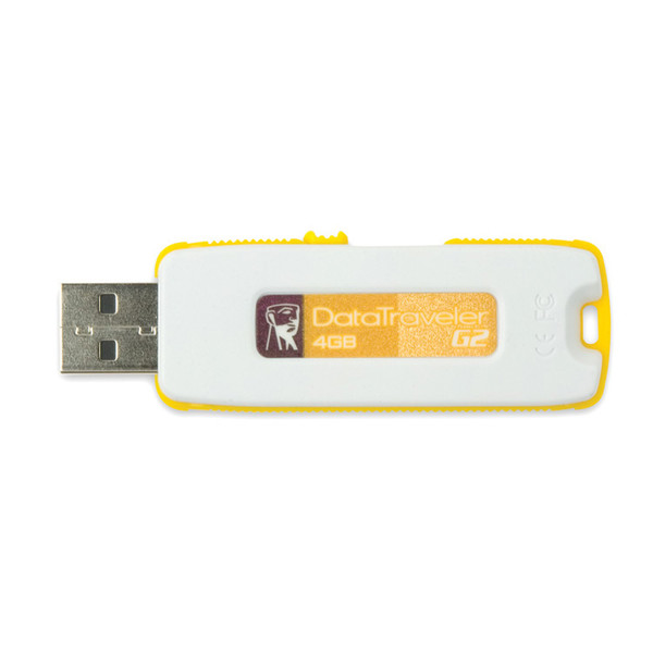 Kingston Technology DataTraveler 4GB Generation 2 (G2) 4ГБ USB 2.0 Тип -A Желтый USB флеш накопитель
