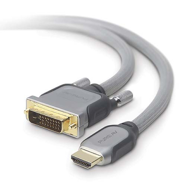 Pure AV PureAV™ HDMI™ Interface-to-DVI Video Cable 4.8 4.8m Grau