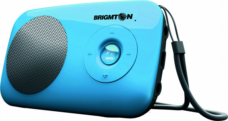 Brigmton BAMP-603 Mono portable speaker 2W Rectangle Black,Blue
