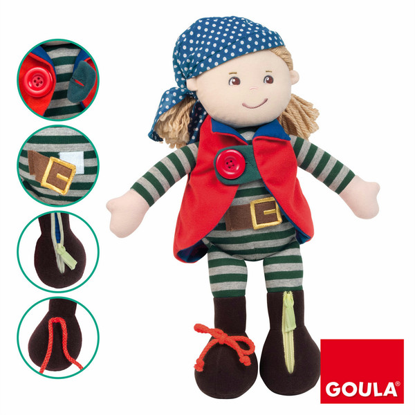 Goula Pirate girl Разноцветный кукла