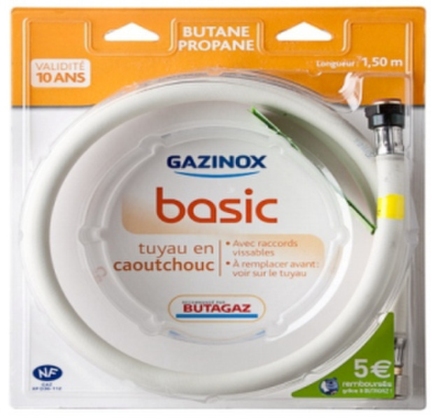 Gazinox 62H08100 Stove gas hose Zubehör für Öfen