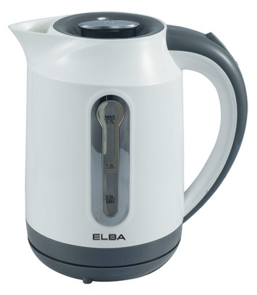 Elba EJK-B1715(SS) 1.7л Нержавеющая сталь, Белый электрический чайник