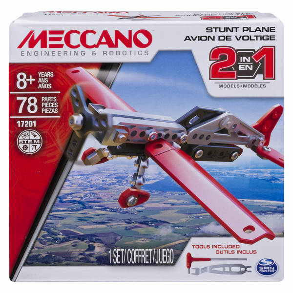 Meccano 2-in-1 Plane Aircraft erector set 78шт