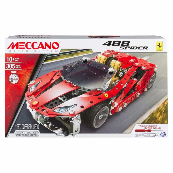 Meccano Ferrari 488 Spider Vehicle erector set 305Stück(e)