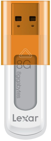 Lexar JumpDrive S50 8ГБ USB 2.0 Type-A Оранжевый, Белый USB флеш накопитель