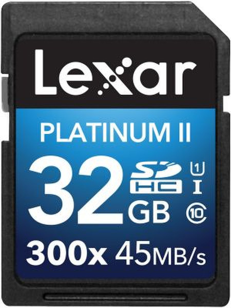 Lexar Platinum II 32ГБ SDHC UHS-I Class 10 карта памяти