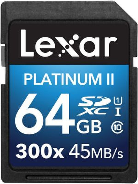 Lexar Platinum II 64GB SDXC UHS-I Klasse 10 Speicherkarte