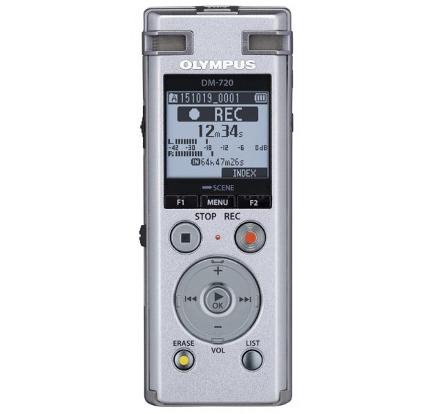 Olympus DM-720 + DNS12 Internal memory Silver dictaphone