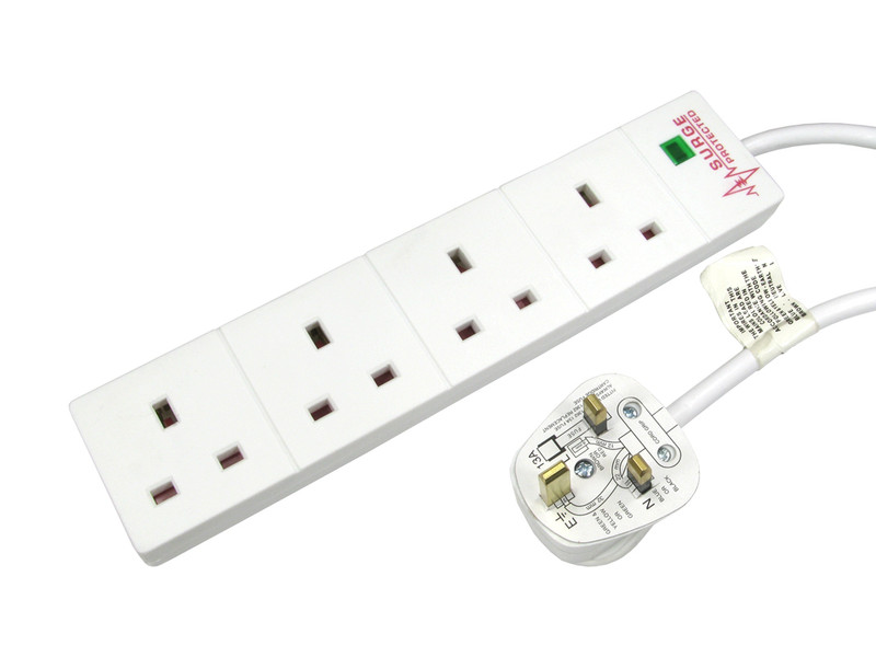 Cables Direct RB-03M04SPD 4AC outlet(s) 3m White surge protector