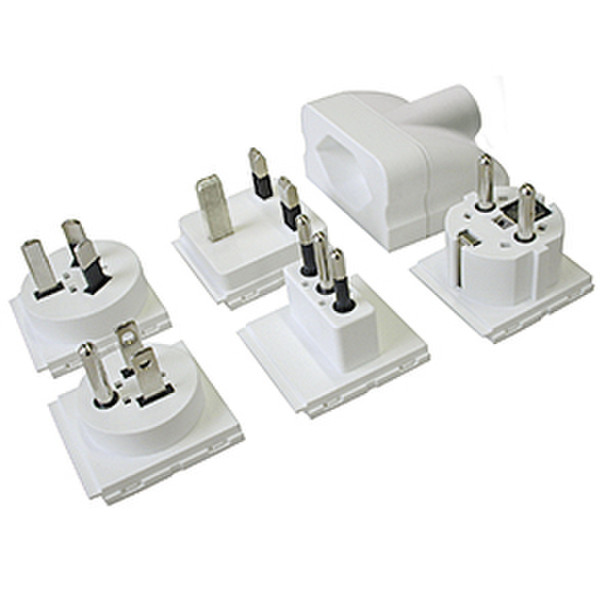 Steffen 1409566 1 Type G (UK) Type C (Europlug) White power plug adapter