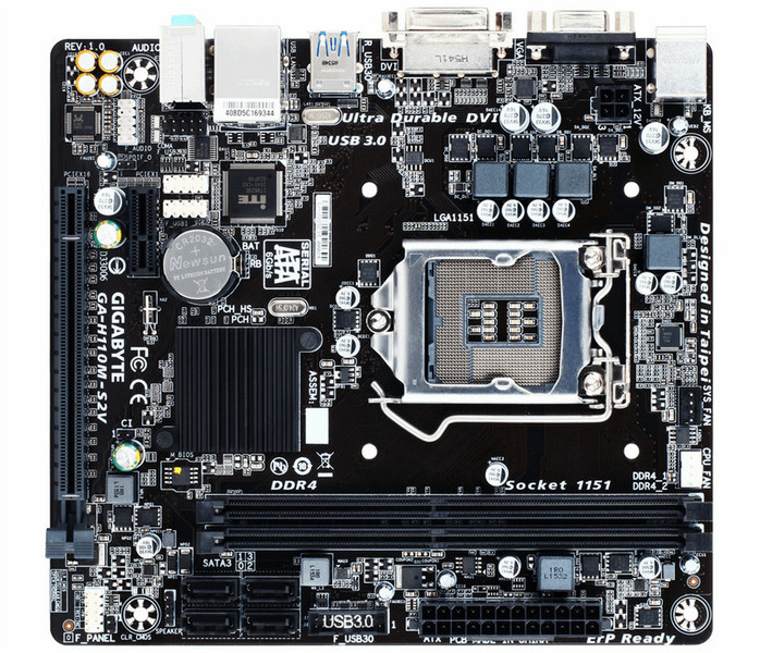 Gigabyte GA-H110M-S2V (rev. 1.0) Intel H110 LGA1151 Micro ATX motherboard