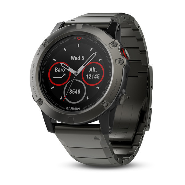 Garmin fēnix 5X Bluetooth Черный, Серый спортивный наручный органайзер