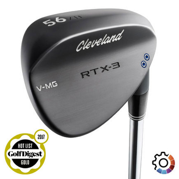 Clevelandgolf RTX-3 BLACK SATIN Männlich Sand wedge Linkshändig 889mm Schwarz, Edelstahl Golfschläger