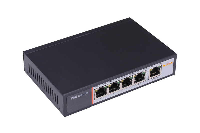 Lupus Electronics 10995 Fast Ethernet (10/100) Power over Ethernet (PoE) Black network switch