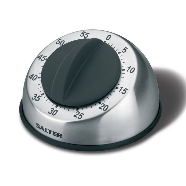 Salter 338 SSBKXR15 Mechanical kitchen timer Black,Stainless steel kitchen timer