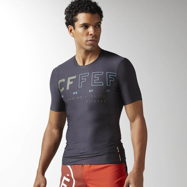 Reebok CrossFit Compression T-shirt L Short sleeve Crew neck Elastane,Polyester Navy