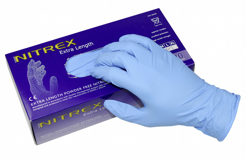 Reinhold 9050114011 Disposable gloves Nitril Синий 100шт защитная перчатка