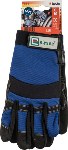 kwb 934840 Leatherette,Velcro Black,Blue 2pc(s) protective glove