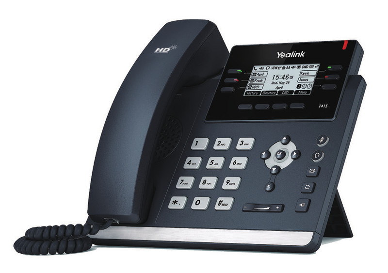 Yealink SIP-T41S Wired handset 6lines LCD IP phone