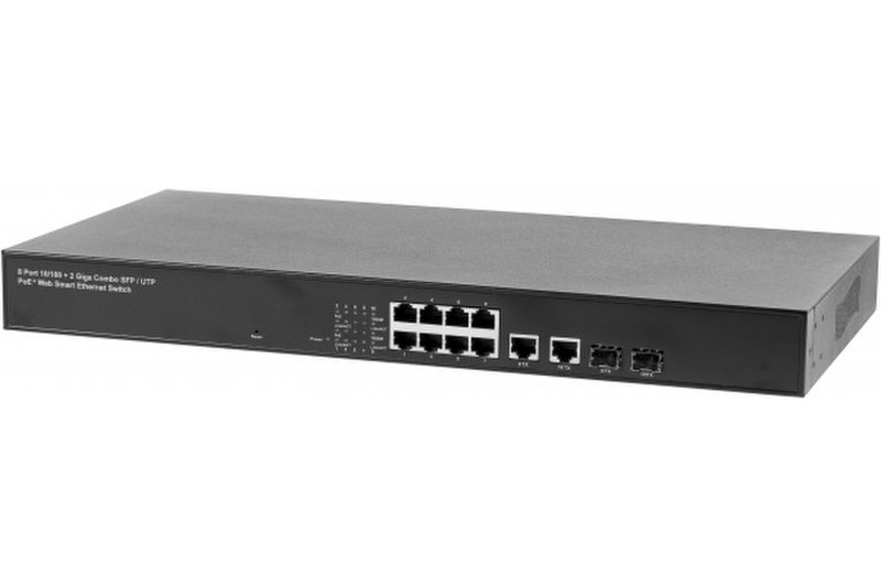Dexlan 317078 gemanaged L2 Gigabit Ethernet (10/100/1000) Energie Über Ethernet (PoE) Unterstützung 1U Schwarz Netzwerk-Switch