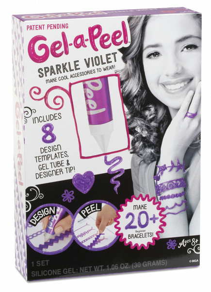 Gel-a-Peel Starter Craft Kit - Sparkle Violet Фиолетовый Ювелирный гель детский набор для изготовления украшений
