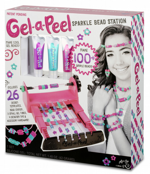 Gel-a-Peel Sparkle Bead Craft Kit Station kids' jewelry making kit