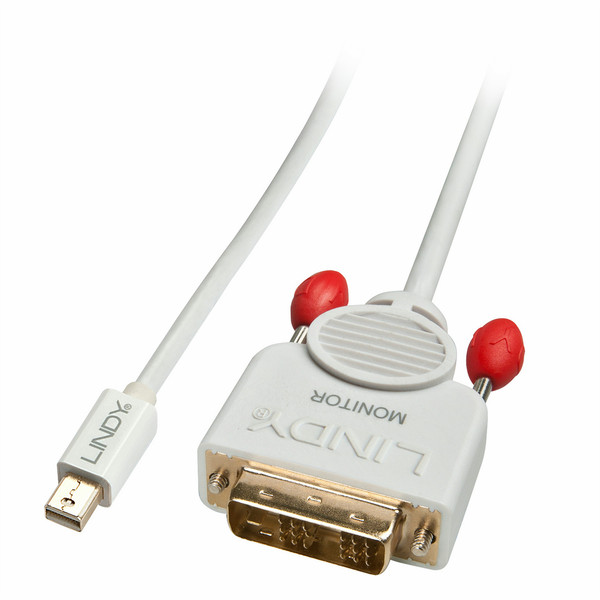 Lindy 41955 0.5м Mini DisplayPort DVI-D Белый адаптер для видео кабеля