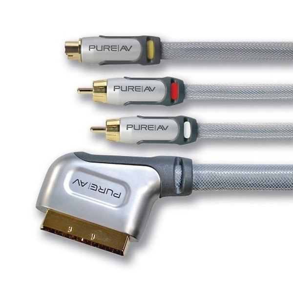 Pure AV PureAV Scart To RCA Cable - 4.9m 4.9m Silver