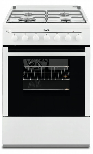 AEG 41886GT-WN Freistehend Gas hob A Schwarz, Weiß