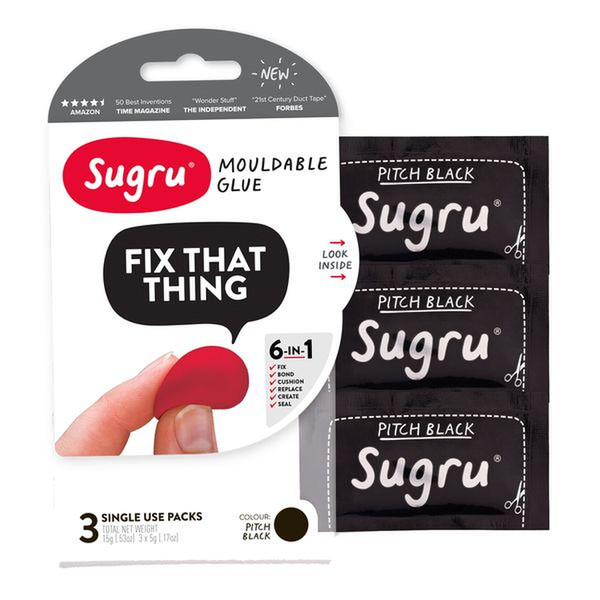Sugru SBLK3 Mouldable glue Black 3pc(s) cable insulation