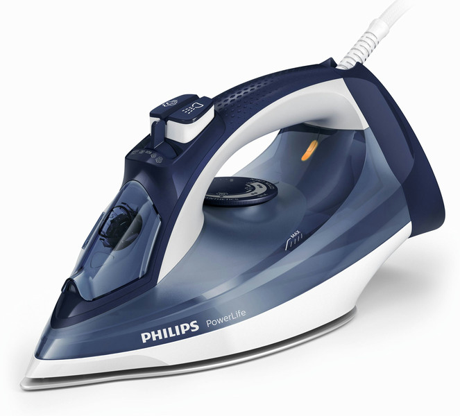 Philips PowerLife GC2994/20 Steam iron SteamGlide soleplate 2400W Blue,White iron