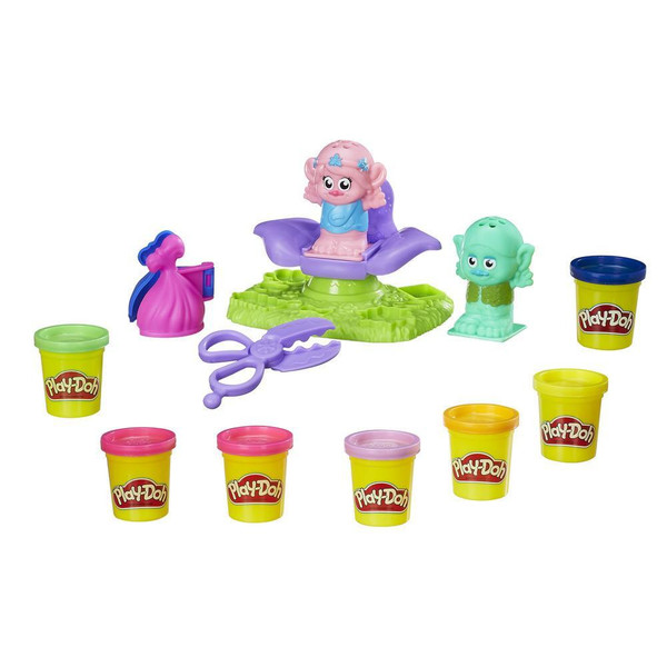 Hasbro Play-Doh Dreamworks Trolls Press 'N Style Salon Modeling dough Синий, Зеленый, Оранжевый, Розовый, Красный, Фиолетовый, Желтый