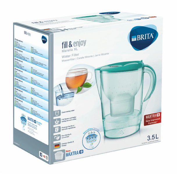 Brita fill&enjoy Marella XL Pitcher water filter 3.5л Зеленый, Прозрачный