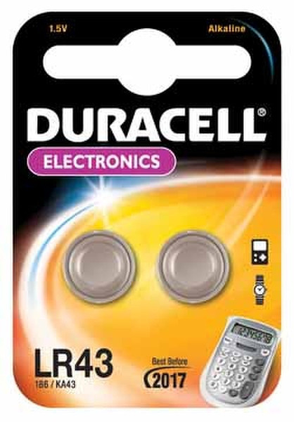 Duracell LR43 Alkaline 1.5V non-rechargeable battery