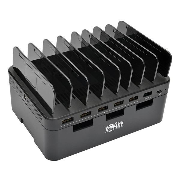 Tripp Lite 7-Port USB Charging Station w/Quick Charge 3.0, USB-C Port, Device Storage, 5V 4A (60W) USB Charge Output