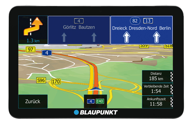 Blaupunkt TravelPilot 73 CE LMU Fixed 7Zoll Touchscreen 276g Schwarz, Silber Navigationssystem
