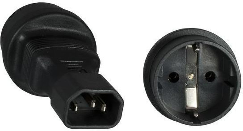 Microconnect PE14CEEAD C14 Typ F (Schuko) Schwarz Netzstecker-Adapter
